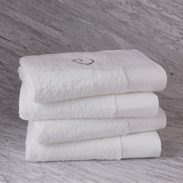 Chain Embroidery Bath Towel Set - Luxury Bath Towels