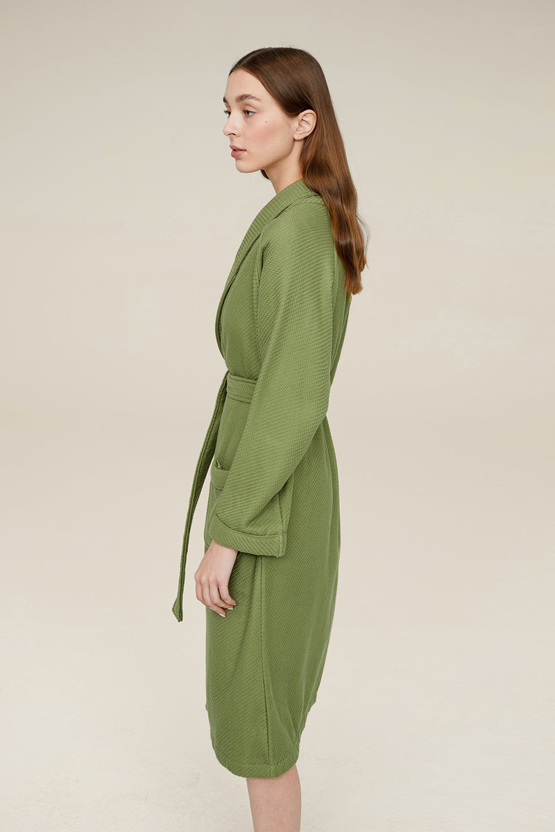 Women's Sage Green Fleece Dressing Gown, Ladies Robes – OLIVIA ROCCO