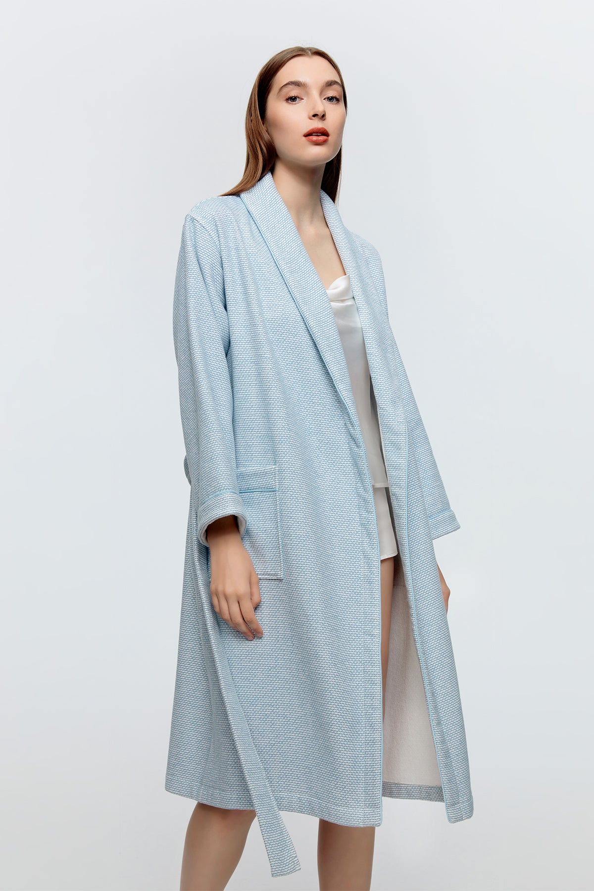 VIP【送料関税込】BRUNELLO CUCINELLI COTTON BATHROBE BRUNELLO CUCINELLI Embroidered Linen-Trimmed Cotton-Terry