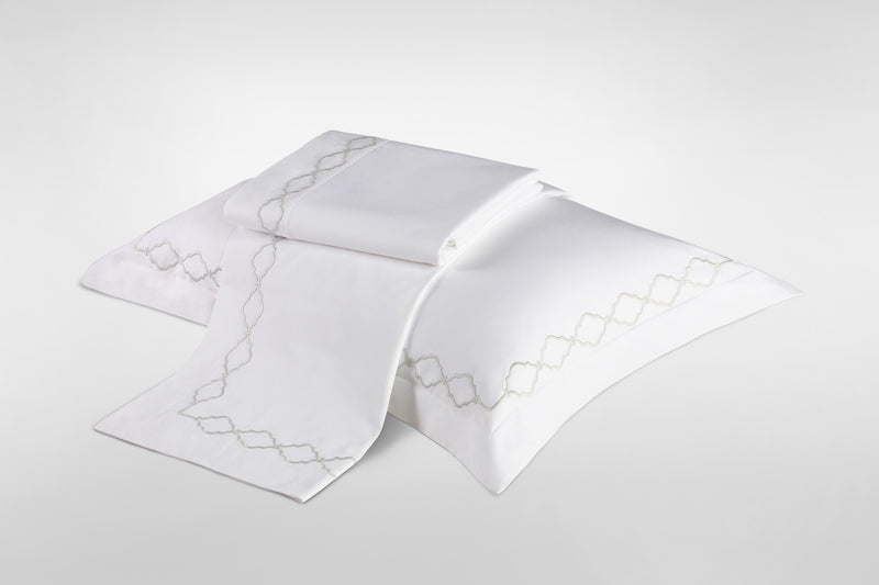 Astoria Embroidery Premium Cotton Sheet Set 400TC White