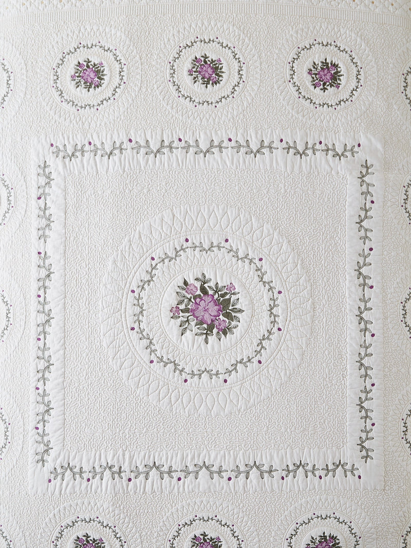 Fontainebleau Pure Cotton Quilt Set By Calla Angel, 3 Piece