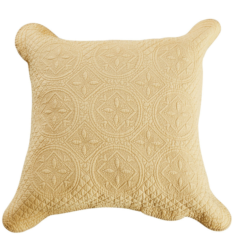 Sage Garden Luxury Pure Cotton Quilted Gold Pillow Sham - Calla Angel
 - 6