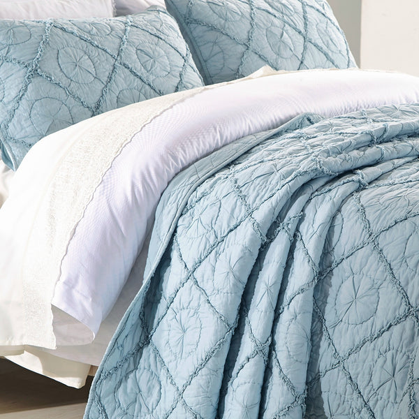 Country Idyl Luxury Pacific Blue Quilt - Calla Angel
 - 2