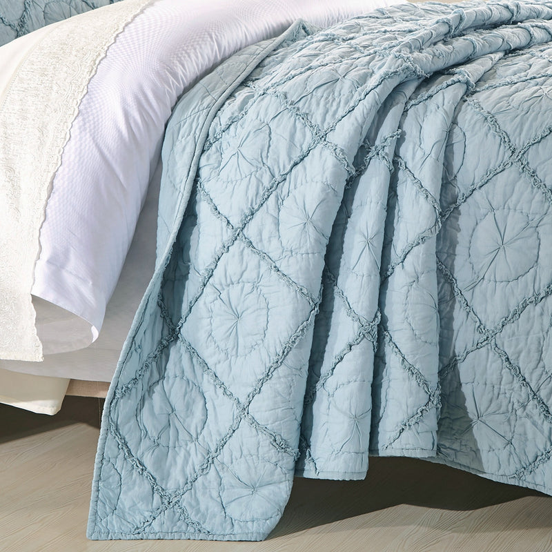 Country Idyl Luxury Pacific Blue Quilt - Calla Angel
 - 3