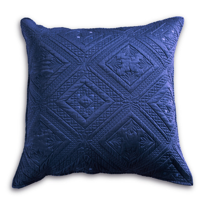 Fern Crystal Luxury Navy Blue Pillow Sham - Calla Angel
 - 4
