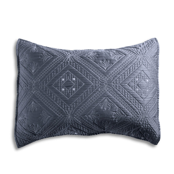 Fern Crystal Luxury Graphite Pillow Sham - Calla Angel
 - 2