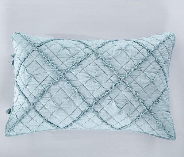 Diamond Applique Luxury Pacific Blue Pillow Sham - Calla Angel
 - 2